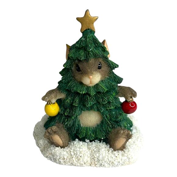 Charming Tails Figurine Fitz & Floyd Oh Mackenzie Tree Christmas Holiday Decor - Picture 1 of 7